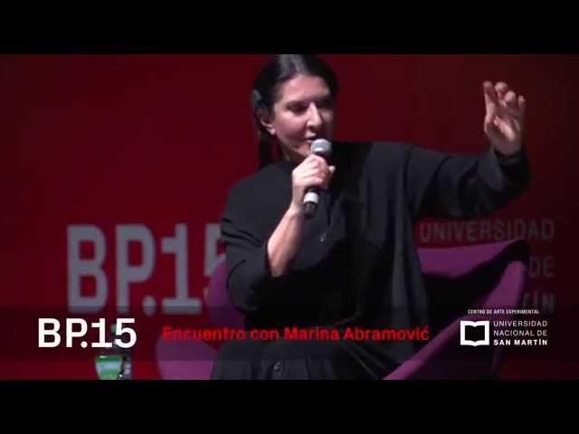 Encuentro con Marina Abramović - Bienal Performance 2015