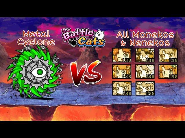 Metal Cyclone VS All Moneko's/Neneko's Family - The Battle Cats