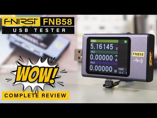 FNIRSI FNB58 USB Tester ⭐ USB Analyser ⭐ Voltage. Amperage & Power