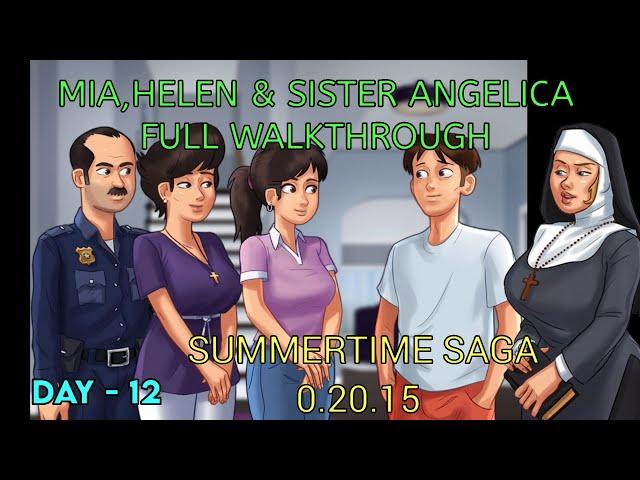 Mia,Helen & Sister Angelica Full Walkthrough | Summertime Saga 0.20.15 | Complete Storyline Day - 12