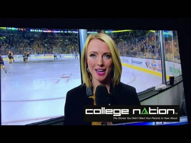 NESN's Sarah Davis says 'Herniated Dick' on Live TV