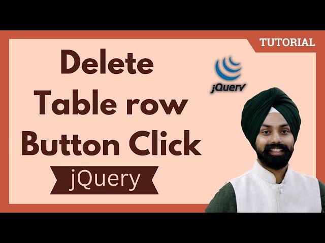 jQuery - Delete / remove table row on button click