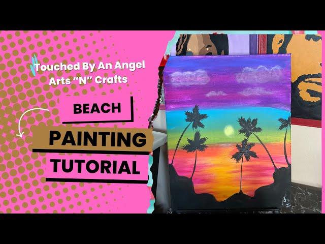 Beach Painting | Step By Step Tutorial