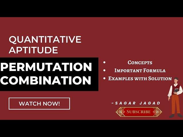 Permutation and Combination| Concept and MCQ for Competitive Exam