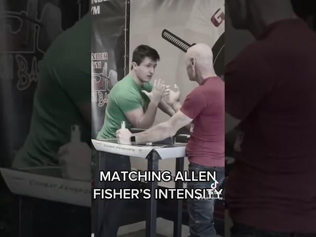 Matching Allen Fisher's INTENSITY (or trying to) #armwrestling #youtubeshorts