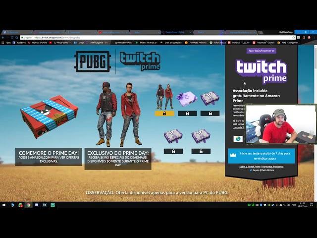 Resgatando Skin PUBG Battlegrounds | Twitch Prime | TUTORIAL