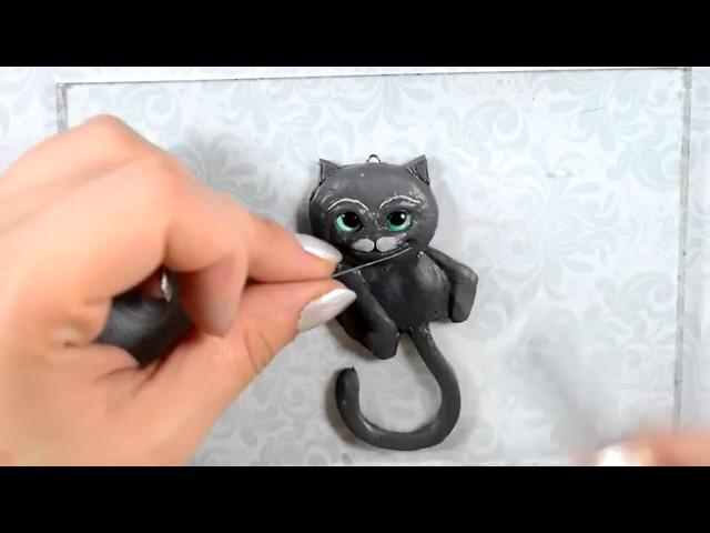 Мастер класс: Чеширский кот из полимерной глины FIMO/polymer clay tutorial