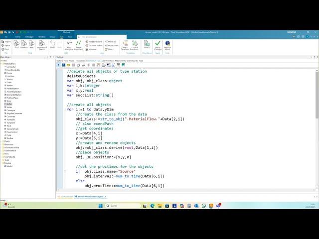 Tecnomatix Plant Simulation Tutorial: Dynamic model creation