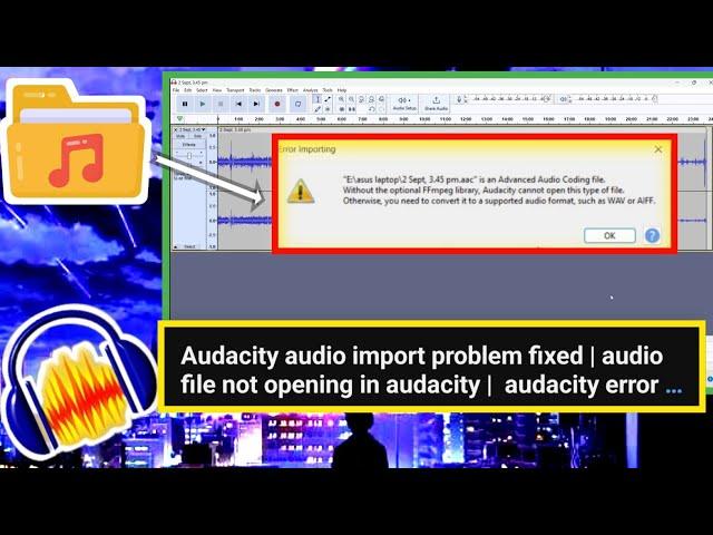 Audacity audio import problem fixed | audio file not opening in audacity |  audacity error #techrn