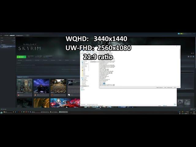 20s Easy FIX to run Skyrim | Fallouts 4 | Bethesda games in ultrawide 3440x1440 WQHD 21:9