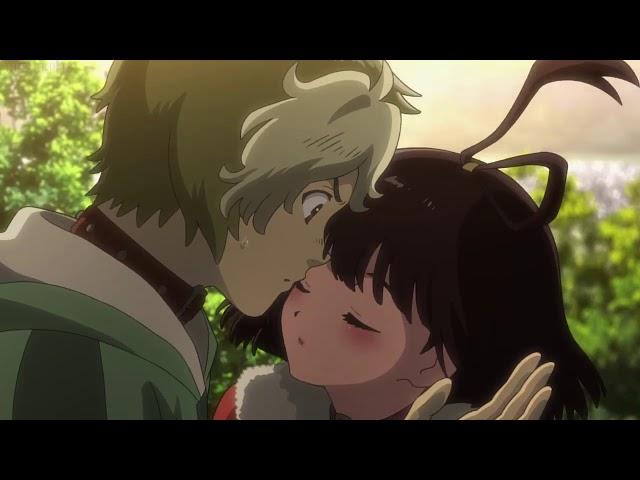 Mumei kisses ikoma -Cutest kiss scene in anime- Kabaneri of the iron fortress