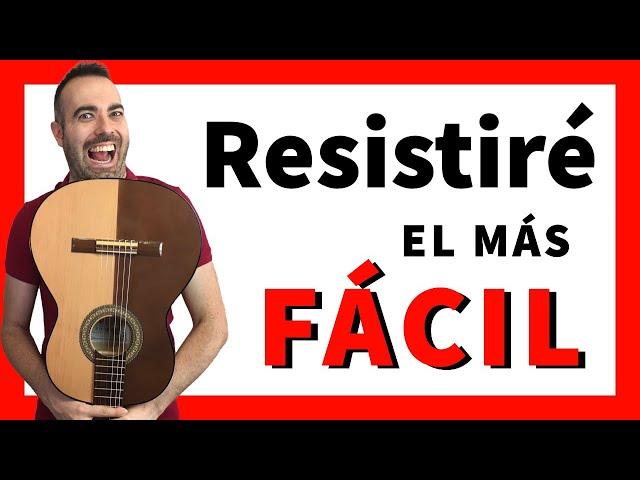 Cómo tocar RESISTIRÉ en Guitarra. Tutorial PRINCIPIANTES ¡Muy FÁCIL!