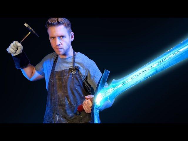 I Forged an INSANE GLOWING SWORD with Resin and Steel!!