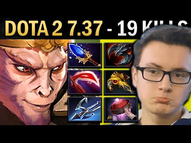 Monkey King Gameplay Miracle with 19 Kills and Harpoon - Dota 2 7.37