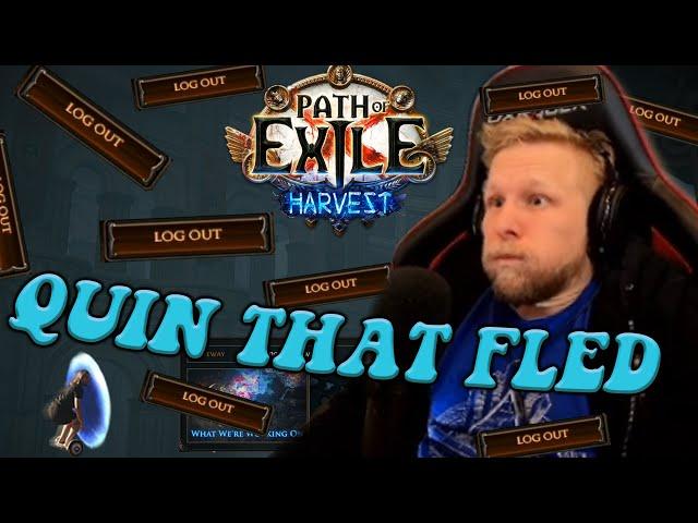 10 Minutes Of Quin69 Using Logout Macro in Path of Exile: Harvest | Quin That Fled #1