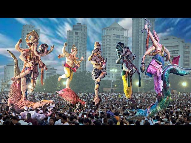 Girgaon Chaupati Ganpati Visarjan | Mumbai Ganpati Visarjan at Girgaon Chowpatty 2023