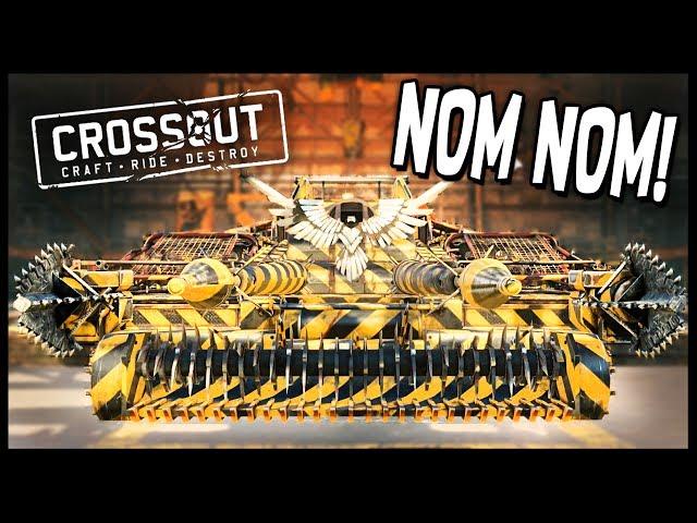 Crossout - ONE HIT KNOCKOUT! Harvester + Explosive Lance + Auger Melee Build! - Crossout Gameplay