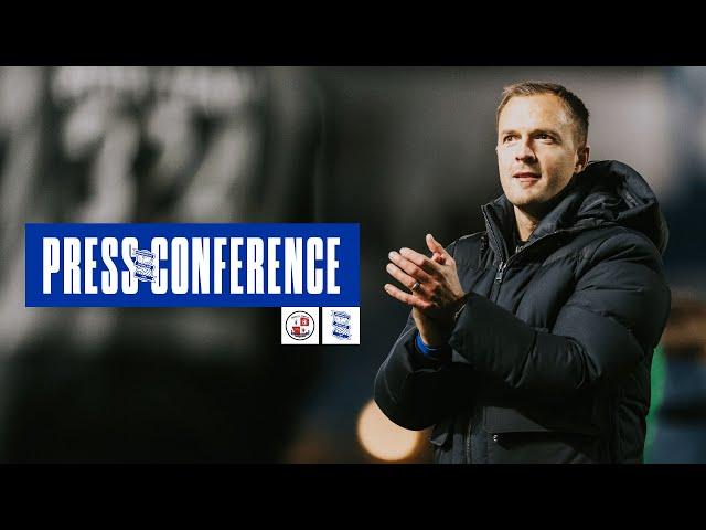 Press Conference | Chris Davies | Crawley Town v Birmingham City