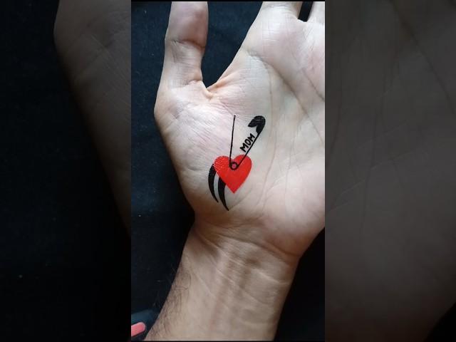 Pin tattoo with tribal heart ️ #shorts #ytshorts #art #tattoo #viralvideo