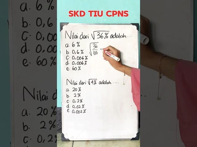 Soal SKD TIU CPNS | MTK Dasar Akar Kuadrat #mtk #cpns #shorts #matematika