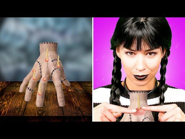 BlackSuits Everyone! LOL Doll Makeover to Wednesday! *Cool Hacks and Funny Situations