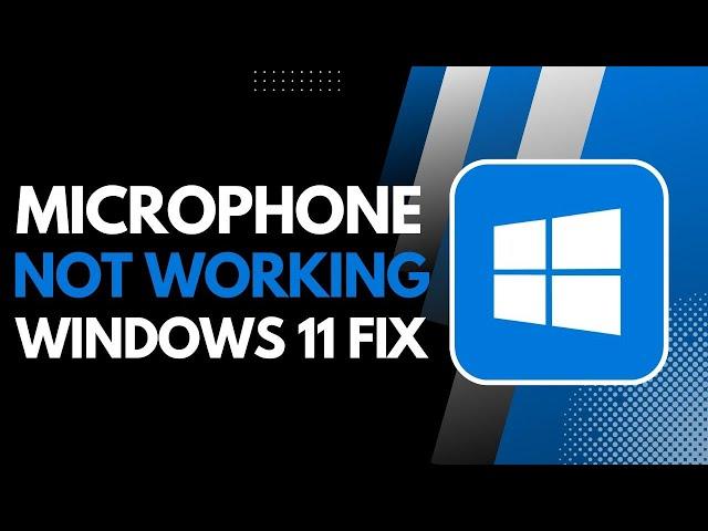 Microphone Not Working In Windows 11 Fix