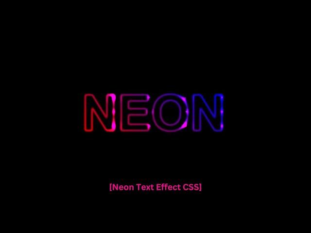 Pure CSS Neon Text Effects | CSS Text Animation Effects