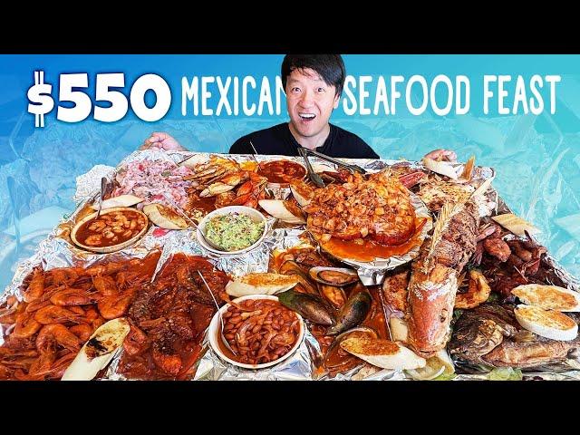 $550 GIANT MEXICAN SEAFOOD FEAST! Spicy LOBSTER & Fried WHOLE FISH