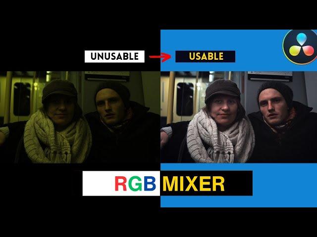 Fix BAD Footage EASILY with RGB MIXER in DaVinci Resolve!