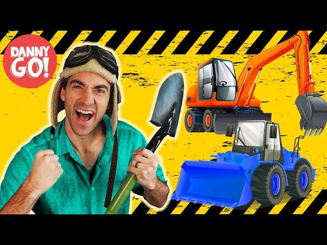 "Digging In The Dirt!" Construction Vehicles Dance  /// Danny Go! Movement Activity Songs for Kids