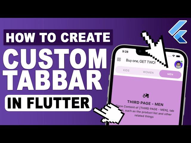 Create an Animated Custom TabBar Widget in FLUTTER (Easy & Efficient) | Flutter Tutorial