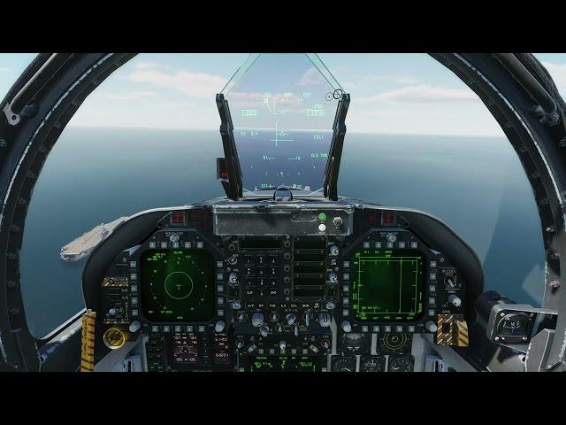 DCS World - F/A-18c - Carrier landing - CASE I practise