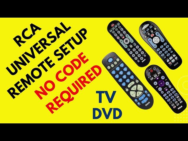 How to program an RCA universal remote control, no code required
