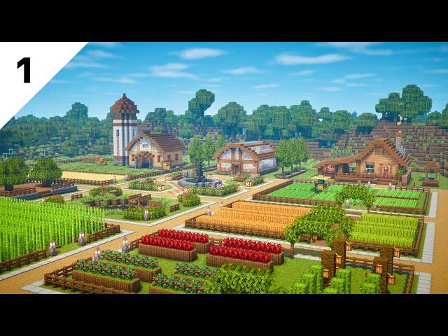 Minecraft Tutorial | How to Build a Survival Base | Stardew Valley Farm -  Part 1