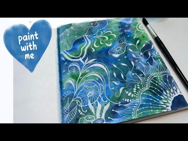 paint with me: follow along in this watercolor and ink tutorial.  Learn to be spontaneous with art!