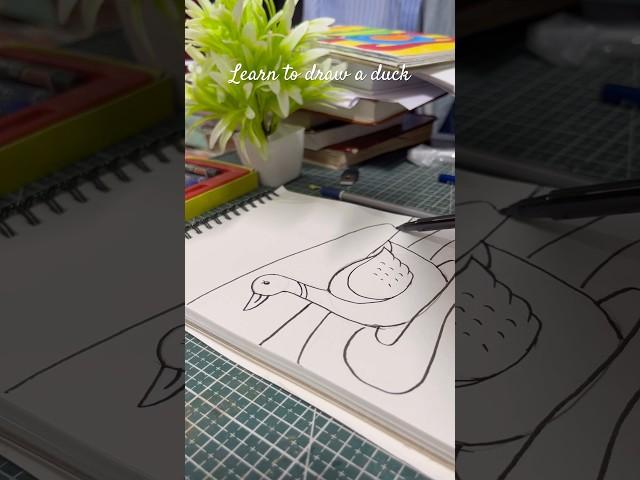 How to draw a duck step by step/ simple drawing #onemillionshades