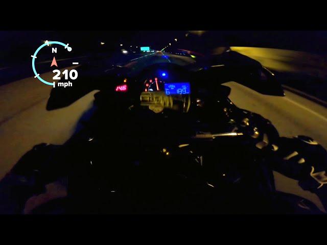 INSANE 280HP NINJA H2 Night Ride (210MPH)