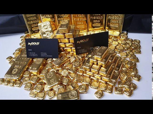 MEGA COLLECTION OF GOLD BULLION BARS! 