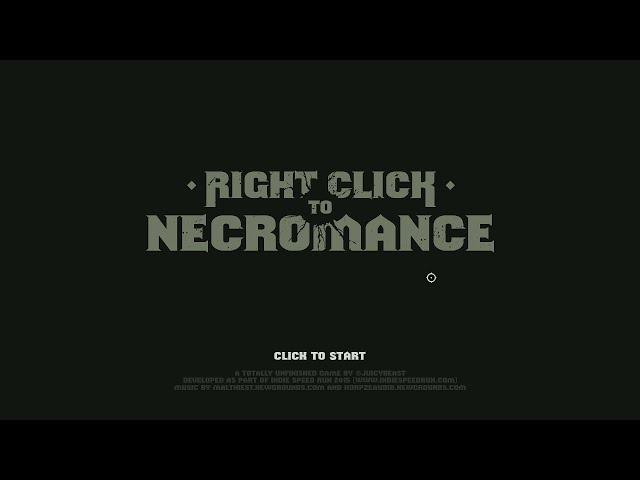 Right click to necromance: fastest death speedrun