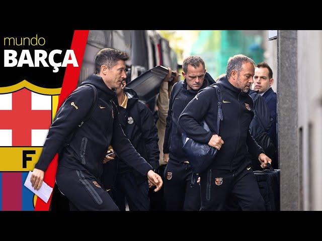 EL CLÁSICO | ¡El Barça ya está en su hotel en Madrid! Así ha llegado el equipo con Flick al frente