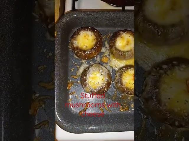 STUFFED MUSHROOMS WITH CHEESE OUT THE OVEN  #shorts #SUBSCRIBE #VIRAL #dantana773