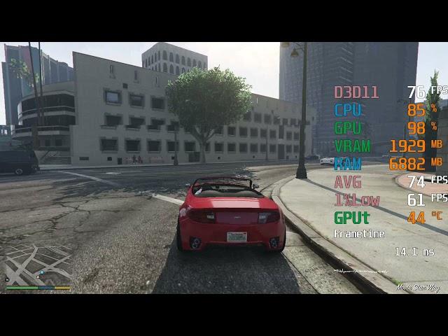 GeForce GTX 750 ti -- Intel Core i5-3470 -- Grand Theft Auto V GTA V FPS Test