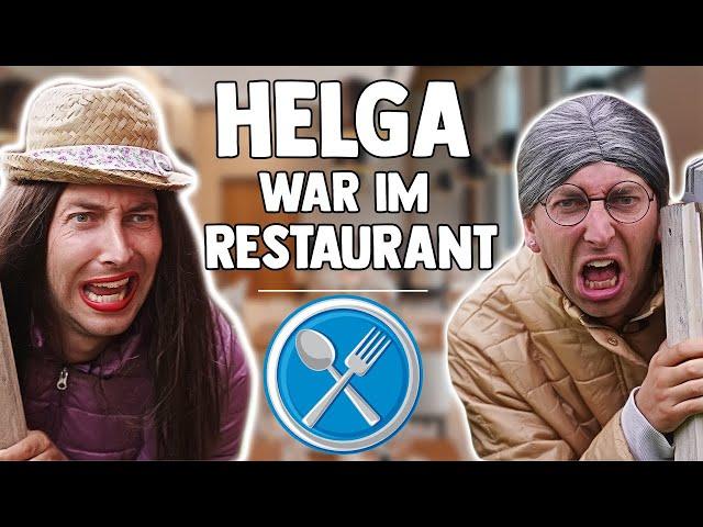 Helga & Marianne - Helga im Restaurant