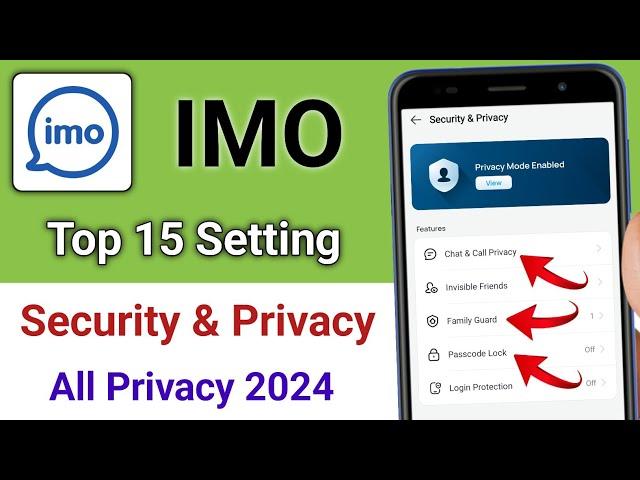 Top 15 IMO Security & Privacy Setting 2024 | imo ki 15 security privacy setting ki Puri jankari