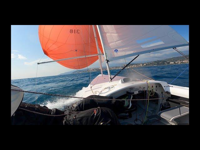 Dragon Sailing in Slow Motion POV Team 1quick1 SUI-318  in Imperia March 2021