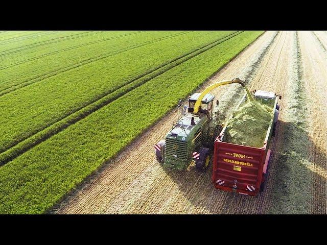 Grünroggen häckseln II JohnDeere 7380 ProDrive