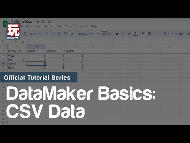 DataMaker Basics (CSV / Spreadsheets)