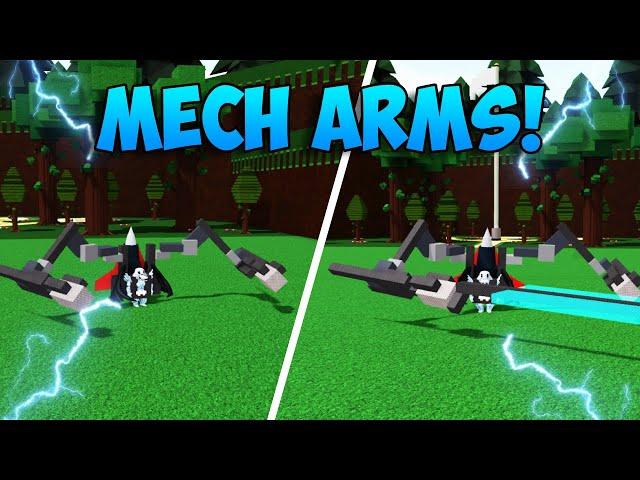 Exoskeleton MECH ARMS Tutorial!! - Build A Boat For Treasure!