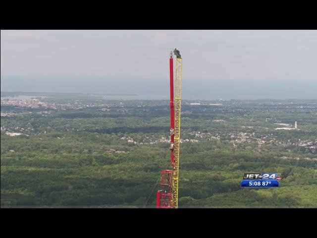 Old antenna removed from Jet 24/Fox 66/Your Erie studios