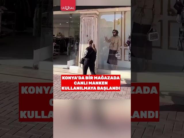 Konya'da bir mağazada canlı manken kullanılmaya başlandı #shorts #konya #manken